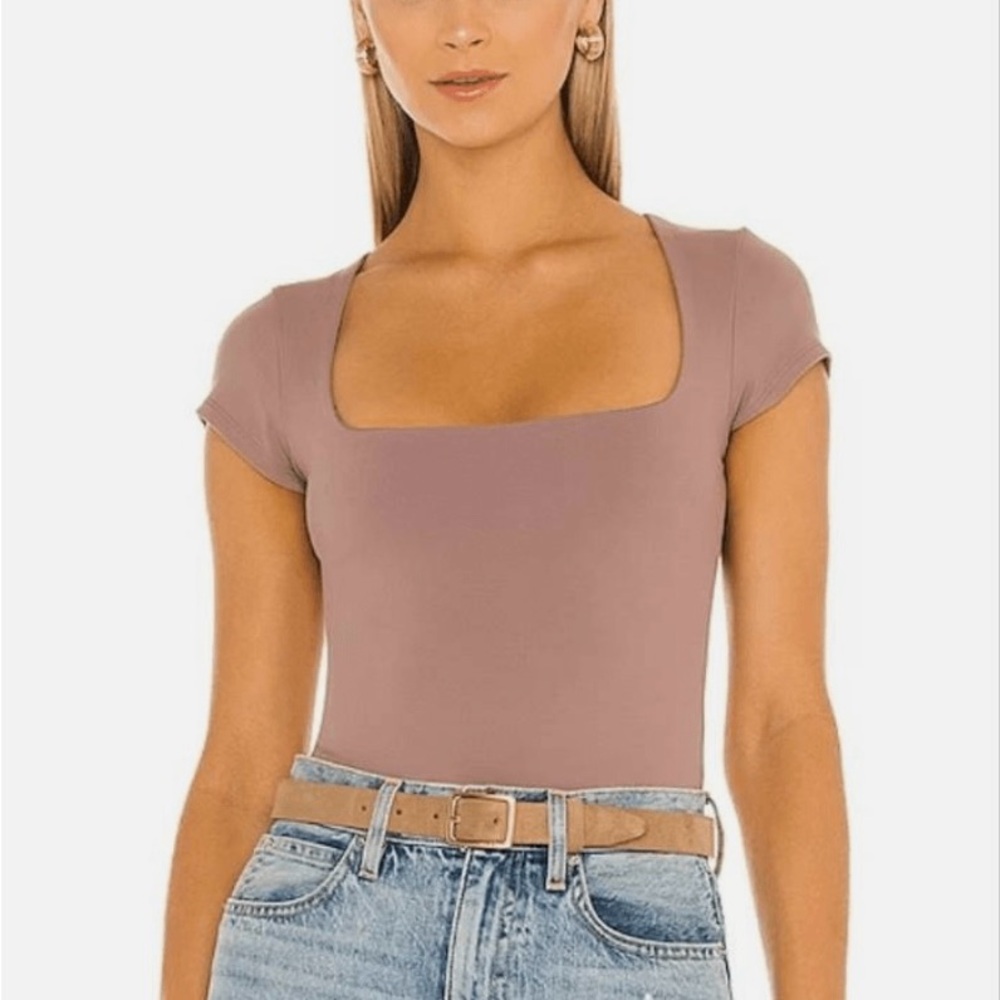 Free People Square Eyes Bodysuit Coyote Women’s Size Small